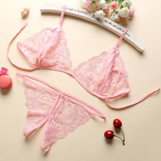 [TOYOU SHOP L02] SET BRA SEXY LINGERIE + G STRING LACE | PAKAIAN DALAM WANITA | SESERAHAN TRANSPARAN | KOREA FASHION