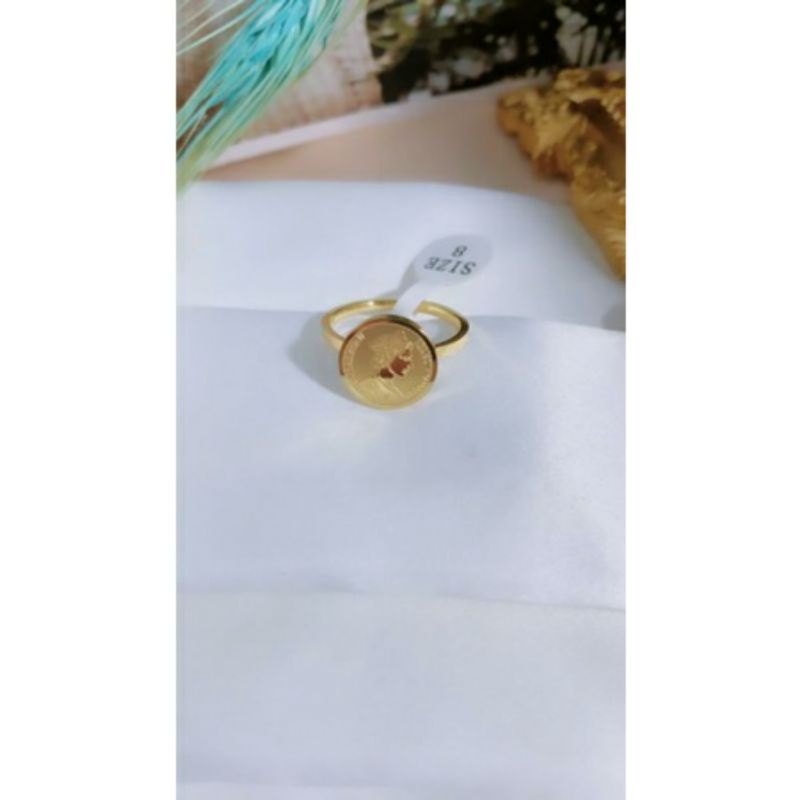 Fourfashion Cincin Titanium Koin Elizabeth