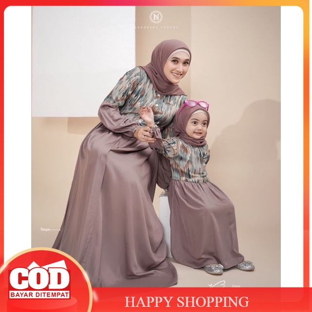 GAMIS KHANZA DRESS BY NADHEERA LUXURY| COUPLEAN IBU ANAK TERBARU KEKINIAN KEKINIAN |PASANGAN SARIMBI