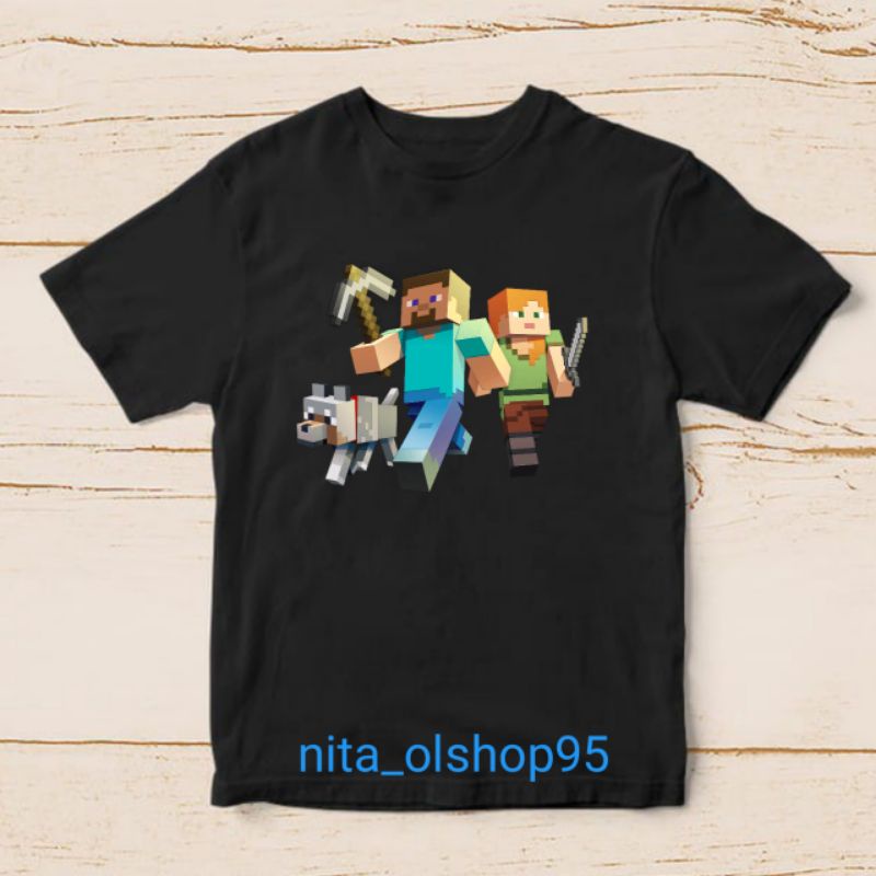 baju anak minicraft kaos minicraft roblox terbaru