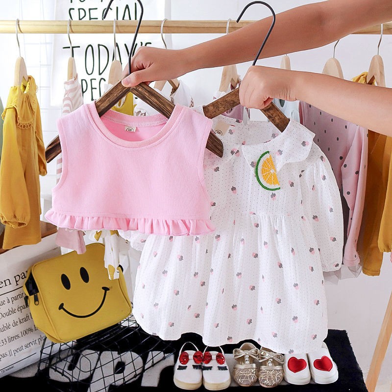 Bayi - 2 Tahun Dress XIA JIAO - Overall Rompi Dres bayi Gaun Anak Perempuan Kualitas Import Fashion Baby Korea Style Kiosbalitaaprilia