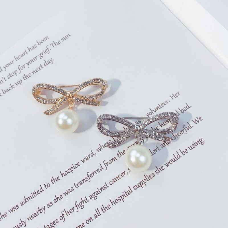 BROS DADA PITA KOREA / BROS SIMPLE PITA MUTIARA / BROOCH PEARL