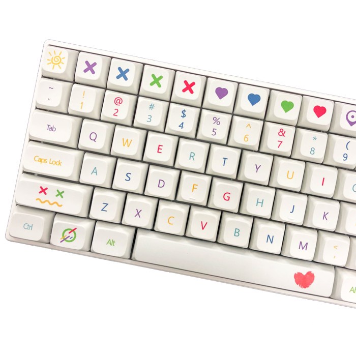 KEYCAPS COLOR KIDS XDA PROFILE SUBLIM MECHANICAL KEYBOARD CRAYON MILKY