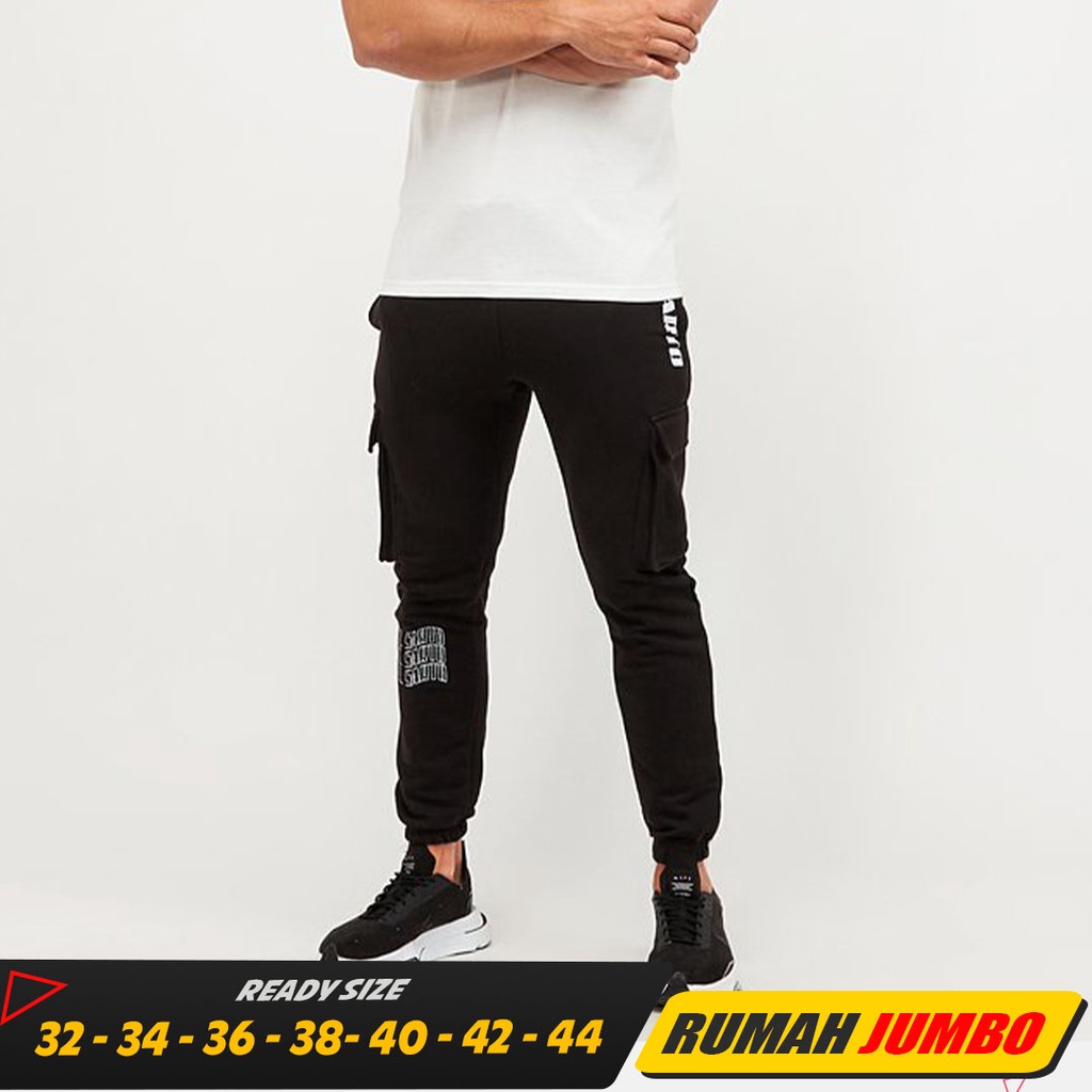 Jogger Panjang Pria Pants Pria Celana Cargo Panjang Celana Training Jumbo Celana AD3