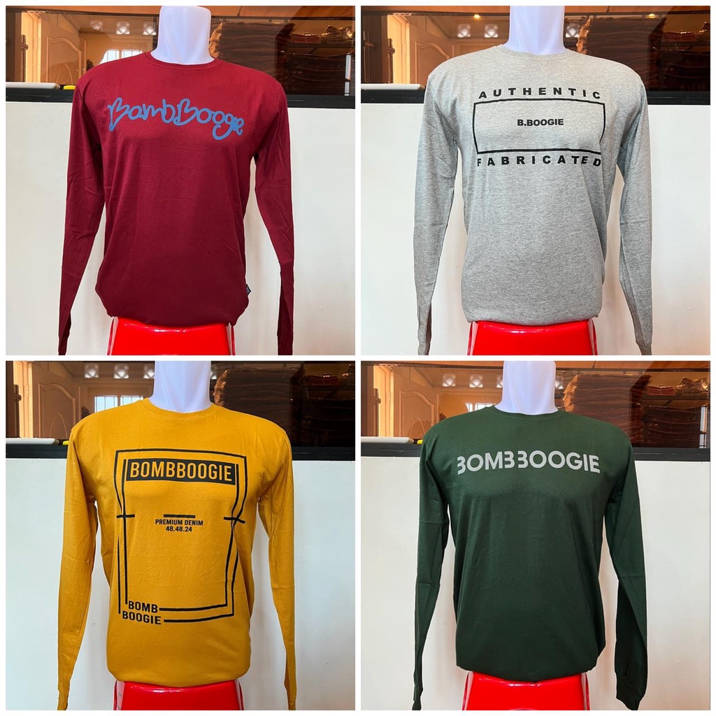 KAOS BOMBBOOGIE FULL TAG LENGAN PANJANG KAOS UNISEX