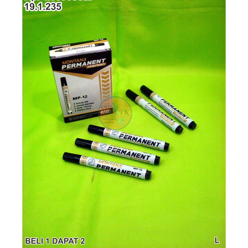 

Spidol Papan Tulis Permanent Montana MP-12 isi 2pcs