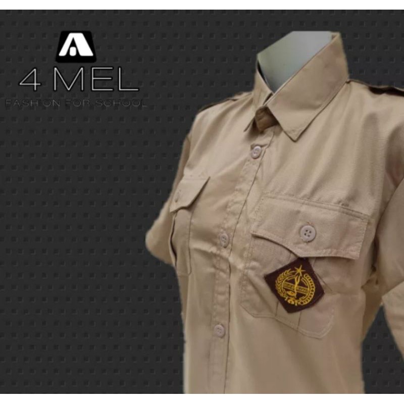 Seragam pramuka/baju pramuka laki laki Lengan Pendek Seragam sekolah Kain oxford terbaik