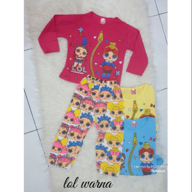 STELAN ANAK PANJANG2/CP/HOTPANT Pendek LLFRIEND WARNA BAHAN KAOS KATUN ADEM/PIYAMA ANAK/LL WARNA/BAJU ANAK