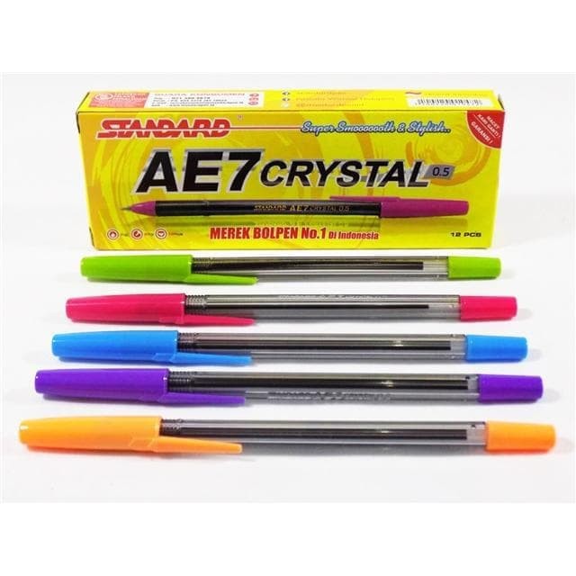 

TBMO PACK BOLPEN AE7 CRYSTAL BLACK STANDARD @ 12 PCS