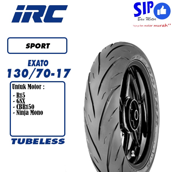 Ban motor sport tubeless IRC Exato 130 70 17 NR88