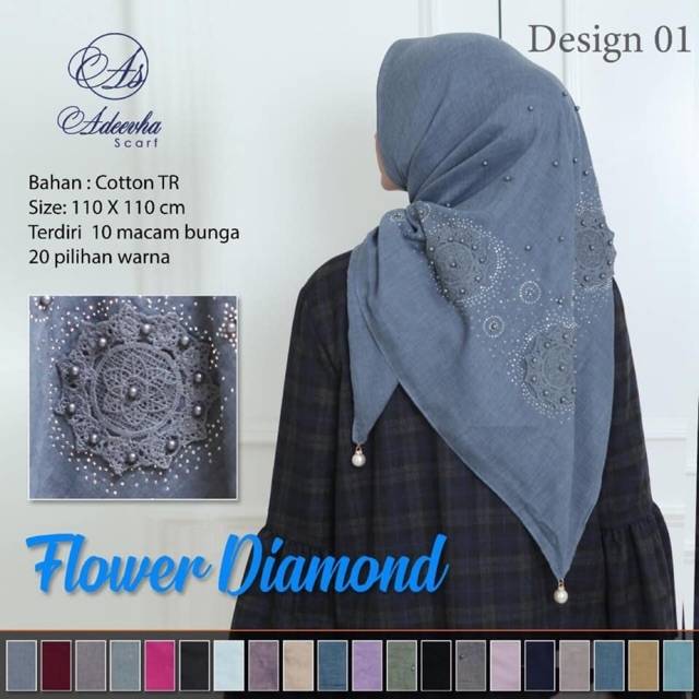 Flower Diamond by adeeva scarf