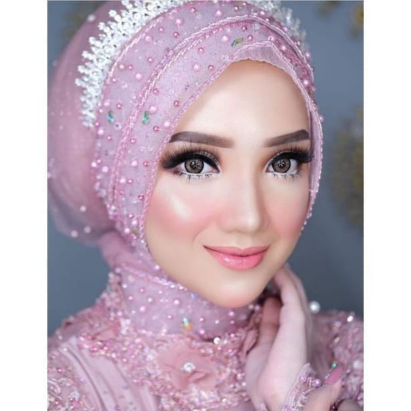 slayer pengantin /veil pengantin /hijab pengantin /veil mutiara /veil dymon original