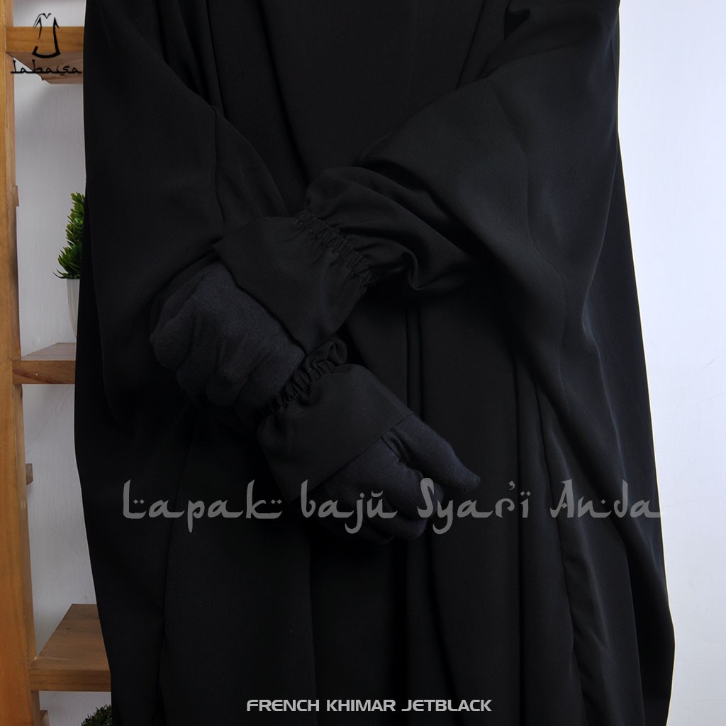 Labasa French Khimar Instan Lengan Manset Karet / Manset Rits | French Hijab | Bisa COD