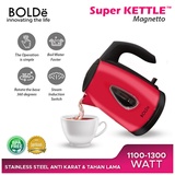 Teko Super KETTLE MAGNETTO 900ml 1100W Jug pemanas air ECO GREEN bakteri mati