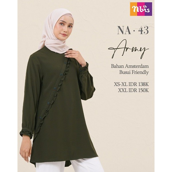 BLOUSE NIBRAS NA 43 ATASAN MUSLIM ATASAN NIBRAS NA43