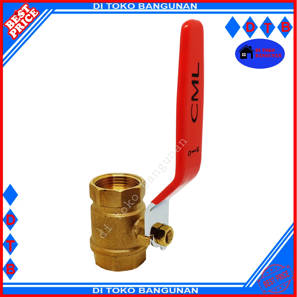 Ball Valve Stop Kran Kuningan 1/2&quot; 3/4&quot; 1&quot; Camel