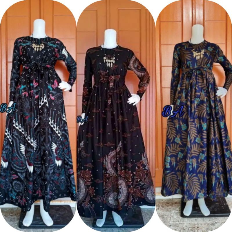 GAMIS BATIK (COD) SRIWEDARI MAXI BUMIL/BUSUI KATUN SOGAN ALLSIZE DAN JUMBO