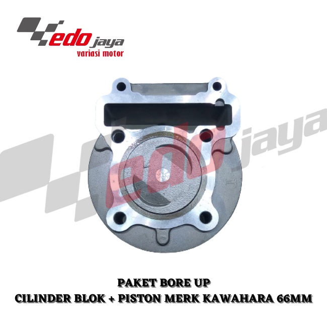 Blok Seher Blok Cylinder + Piston Satria Fu 66mm Merk Kawahara