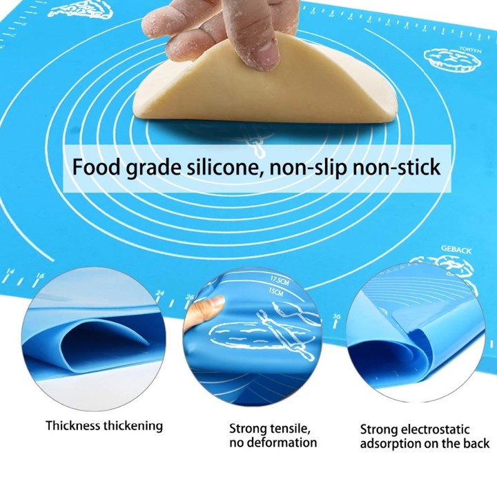 Alas Adonan Kue Silikon Kue Roti Silikon Silicone Baking Mat Sheet Rolling Tatakan