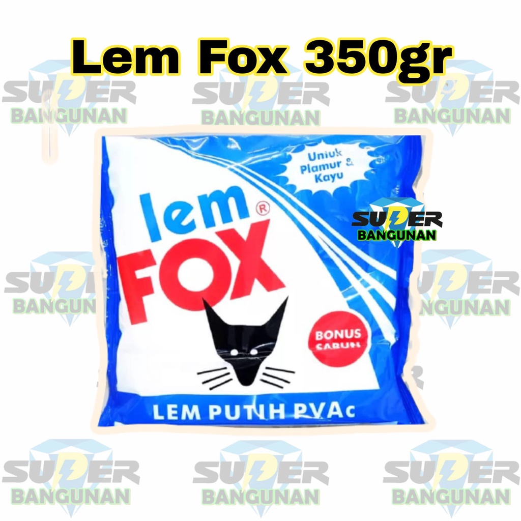 

Lem Fox Putih 350 gram (Lem Kayu, Triplek, Plamur Tembok)