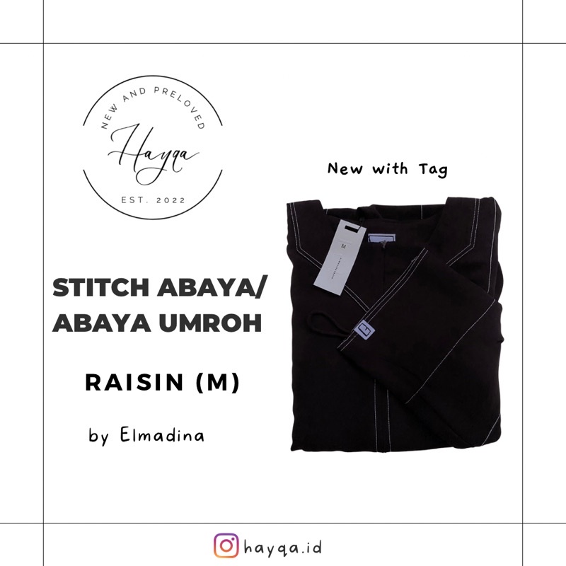 ELMADINA ABAYA - Stitch Abaya (Raisin M)