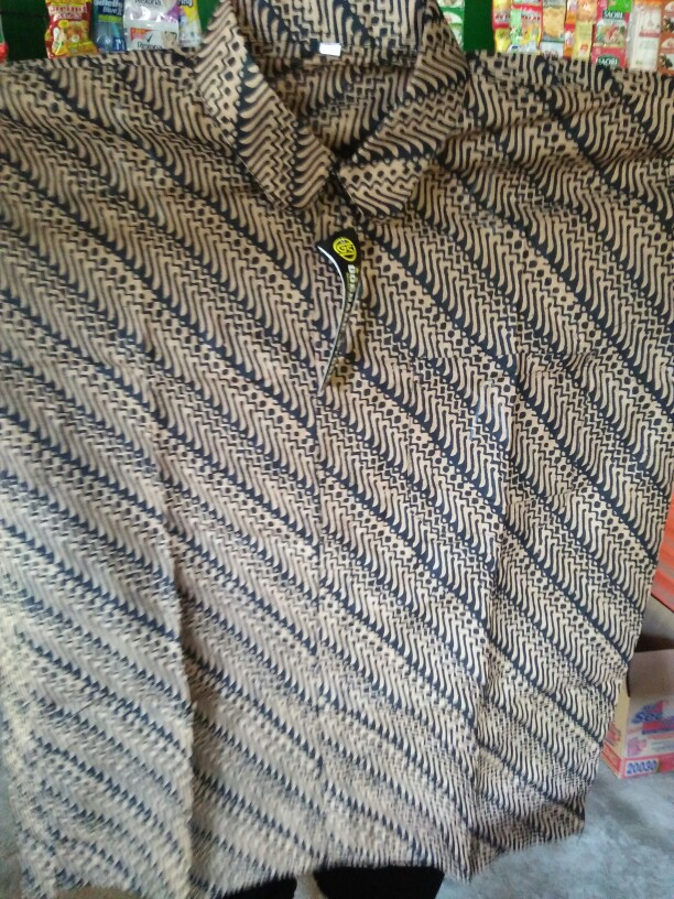 022 Zahira Batik Hrb026 Kenongo Hem Kemeja Batik Pria Lengan Pendek  Katun Primis Halus M L Xl