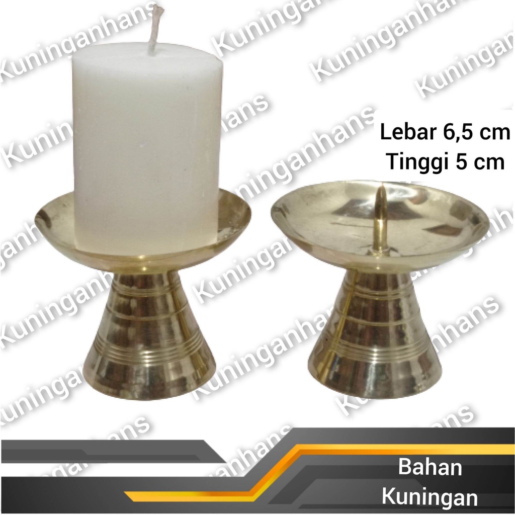 Tempat lilin kuningan polos parabola kuningan unik tempat lilin
