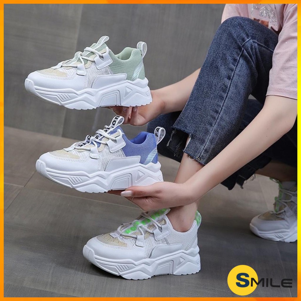 Smile sepatu fashion wanita - sneakers import style korea 6045