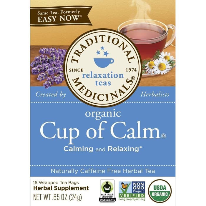 

Traditional Medicinals Cup of Calm 16 Tea Bag ORI USA Teh Herbal Relaksasi