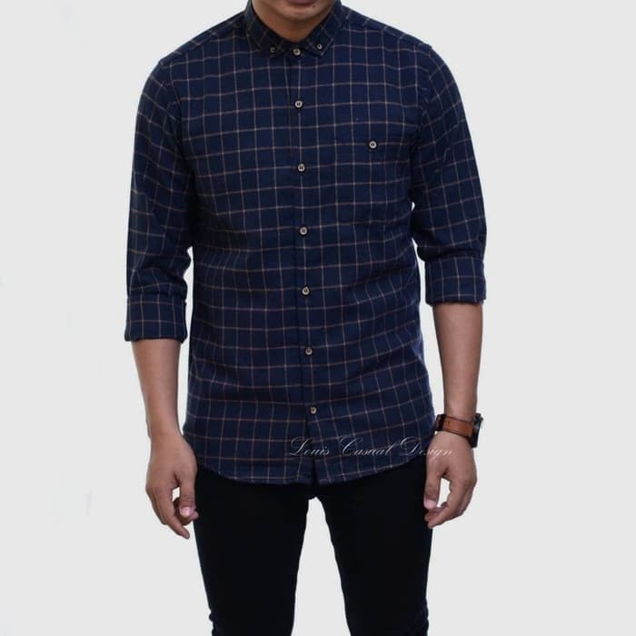 Baju Kemeja Levis Flanel Distro Tangan Panjang Kotak Premium Pria