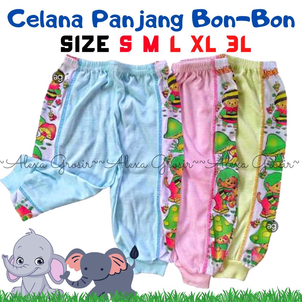 Celana Panjang Bayi Halus Lembut 6-12 Bulan, BonBon Murah Berkualitas Size S M L XL XXL