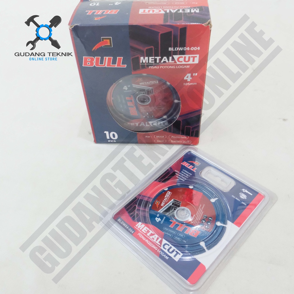 Metal Cut 4Inch Bull - Mata Gerinda Potong Besi Batu 4 Inch