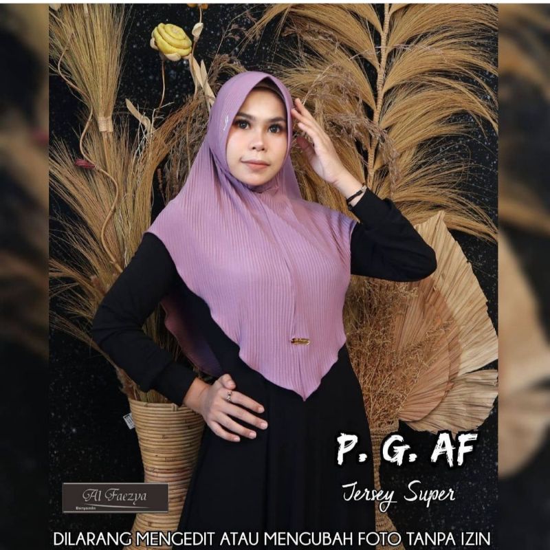 HIJAB BERGO PET JERSEY GESPER PLISKET PREMIUM