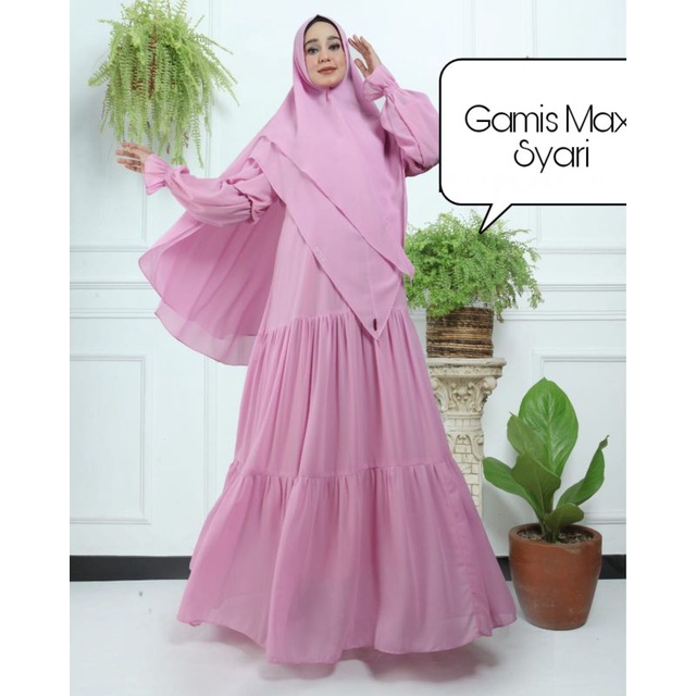 Model Terbaru/Gamis Maxi Syari Aisyah/Gamis Syari Ceruty Baby Doll/Gamis Syari Terbaru/Gamis syari/G