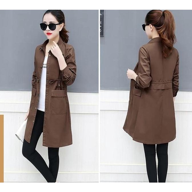 Long Outer Cardigan Coat Blazer Jacket Jaket Wanita Import Ab732472 _Termurah