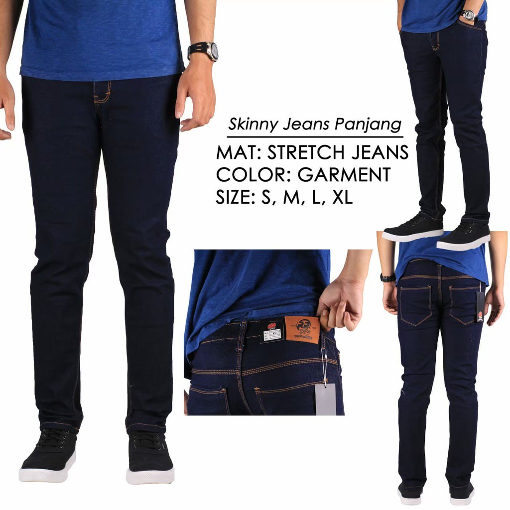 CELANA JEANS STRETCH PENCIL PRIA SKINY