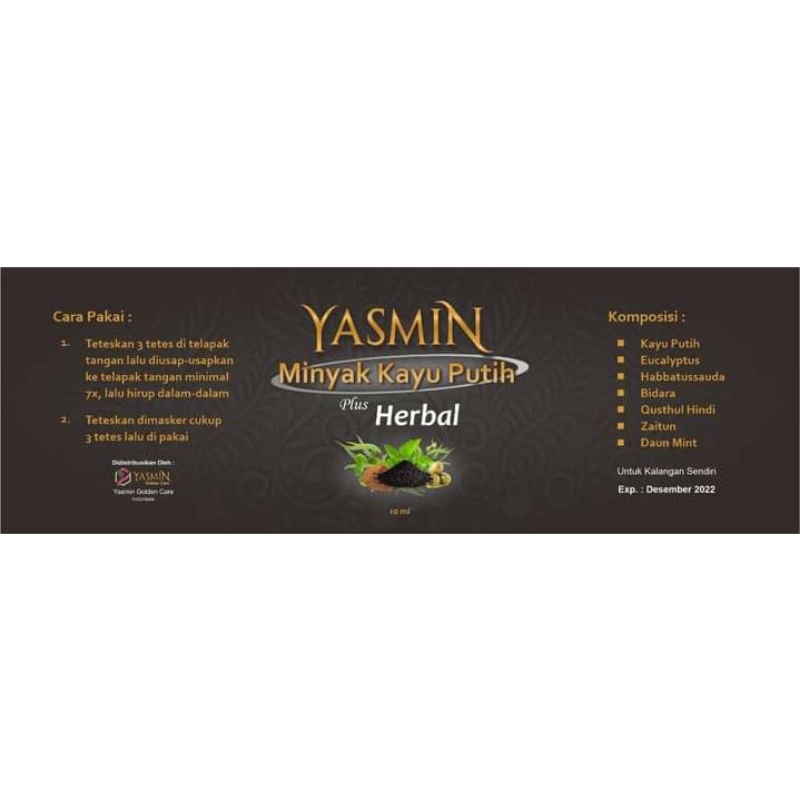 Minyak Kayu Putih Plus plus Herbal Yasmin Golden Care