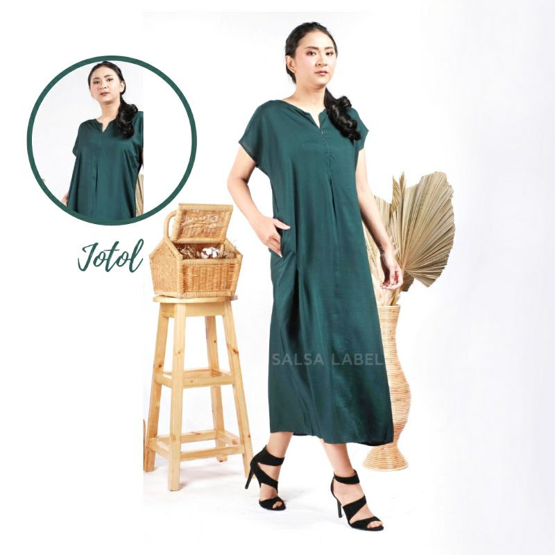 daster long semata kaki, daster panjang viral kekinian, daster rayon busui terlaris-Long Polos (Jotol)