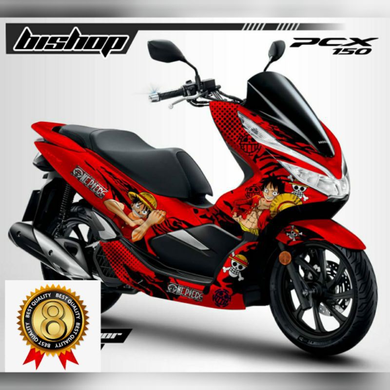Decal Sticker PCX150 Variasi One Piece Merah