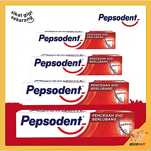 ORIGINAL Pepsodent Pencegah Gigi Berlubang Pasta Gigi 225gr &amp; 190gr / Pepsodent Odol / HELLOMARTID