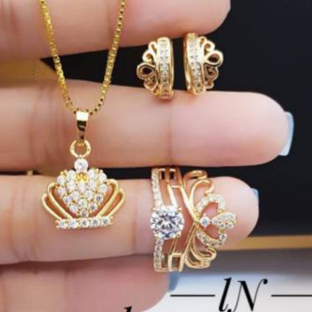 Set perhiasan lapis emas 24k 1109