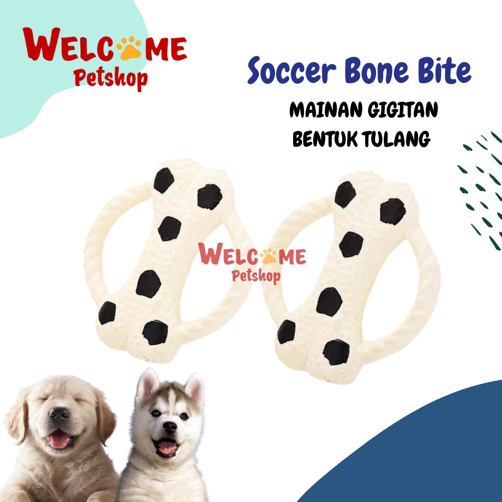 Soccer Bone Bite / Mainan Gigitan Anjing / Mainan Anjing / Dog Toy