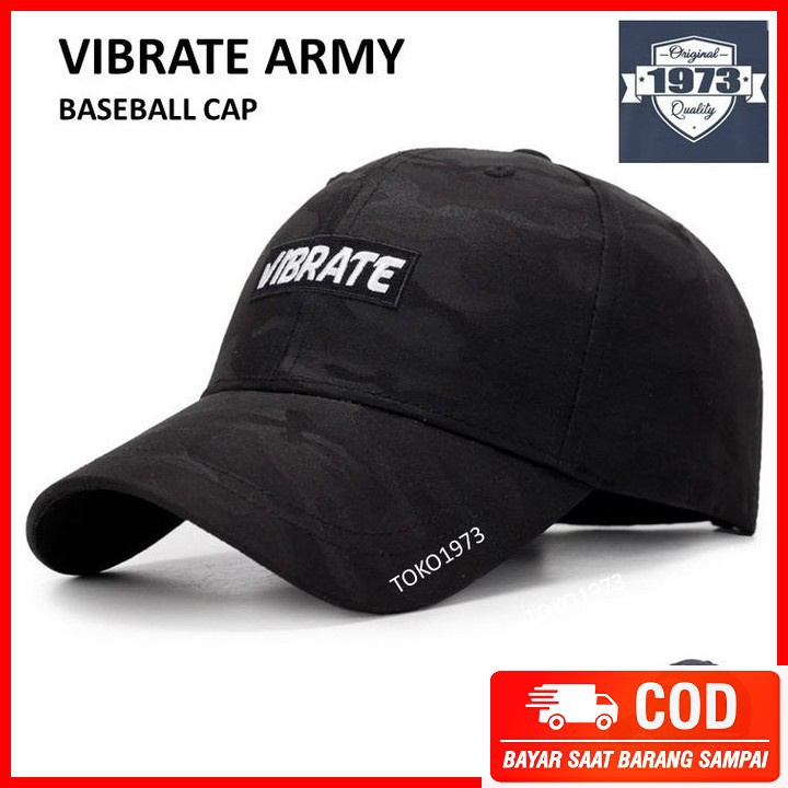 Topi Pria / Aksesoris Fashion / Topi Snapback Jaring Logo Deus Us LS983 Baseball Cap : Vibrate Army