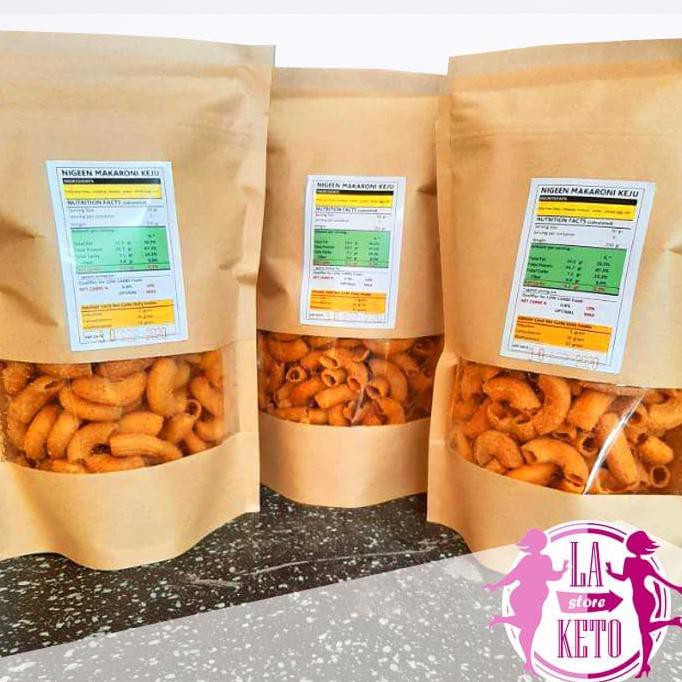 

La Keto - Keripik Makaroni Keto / Rasa Keju Pedas @250G