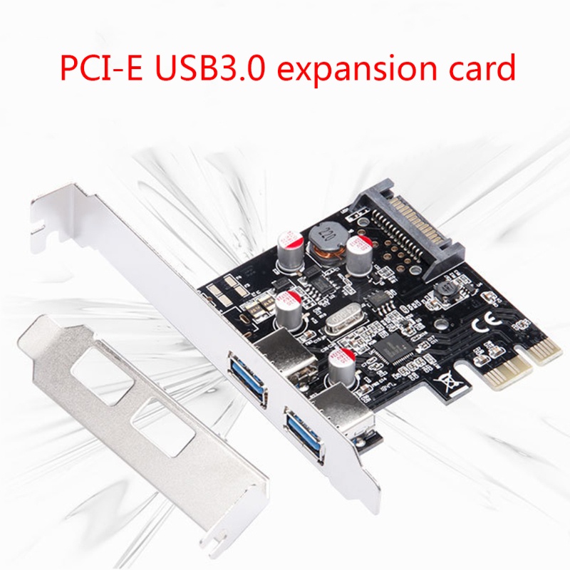 Btsg PCIE USB3.0 Expansion Card PCI Untuk Express Ke USB Adapter HUB 2port 5Gb Super