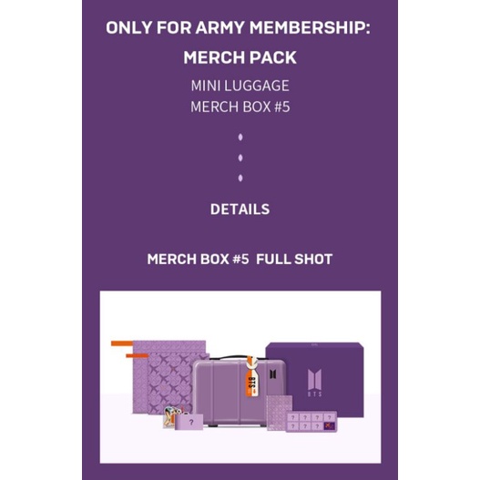 Sharing BTS Membership Merch Box 5 BATCH 3