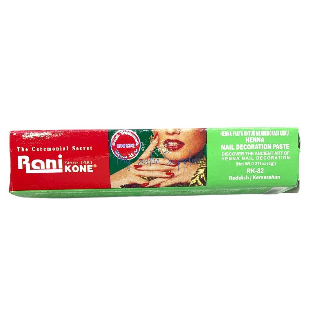 Rani Kone Reddish Merah isi 1 / Henna Cat Kuku Nail Decoration Paste