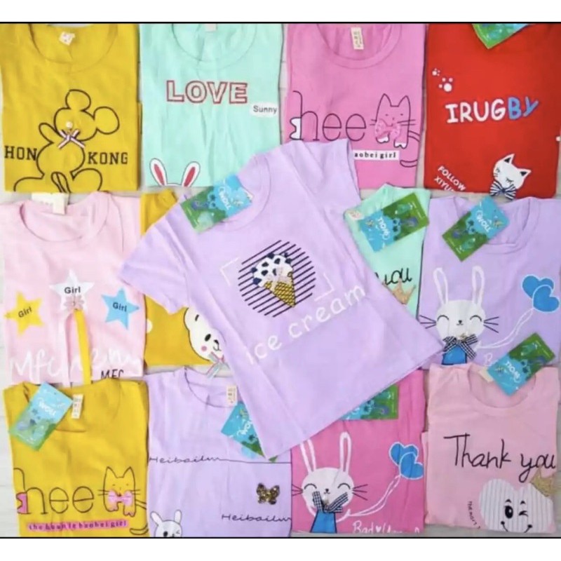 NazwaAllShop/detail produk kaos anak perempuan/kaos balita perempuan/kaos bayi perempuan 1-5 tahun