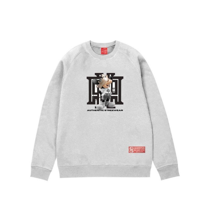 Bee_jayacloth/Sweater Crewnect Hacker Unisex Grey/Sweater Authentic/Sweater Bear/Sweater Polo Bear