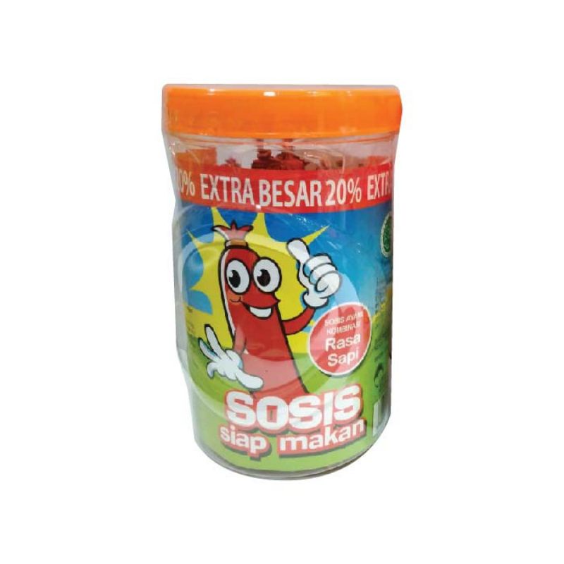 

Sosis So Nice Sosiz Siap Makan Rasa Sapi Toples isi 24
